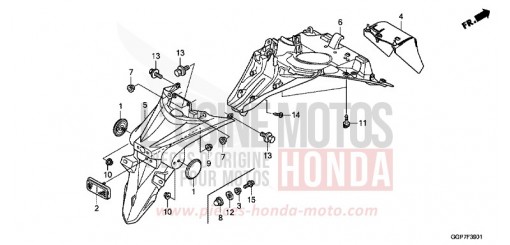 REAR FENDER (NSC502WH/T2) NSC502WHD de 2013